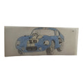 Dessin original voiture bleue vintage n°29 style Scalextric Dinky Toys rare