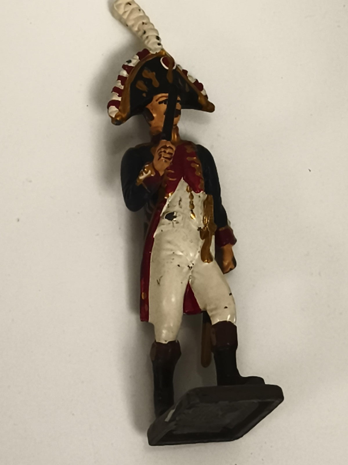 Figurine soldat empire ancien plomb uniforme tricorne décoré peinture main