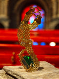 Bracelet vintage rétro chaîne dorée pierre verte fantaisie parfait état