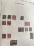 Lot anciens timbres Canada oblitérés philatélie vintage années 20-40