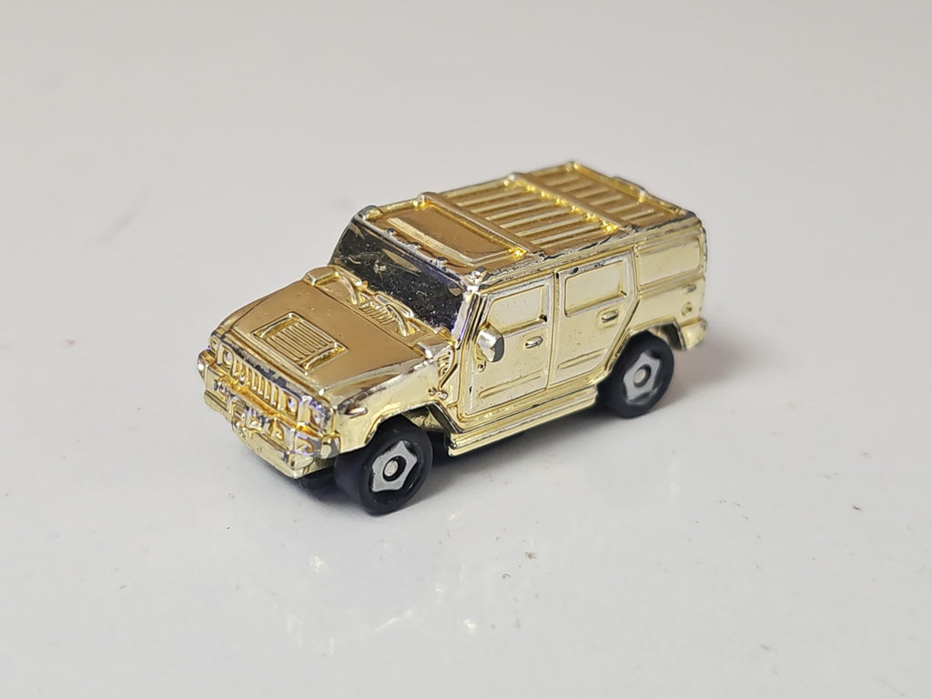 Miniature Hummer dorée Playmates 2004, voiture jouet métal roulant Play Mates