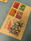 Ancienne enveloppe FDC Vietnam sports timbres illustrés, first day cover