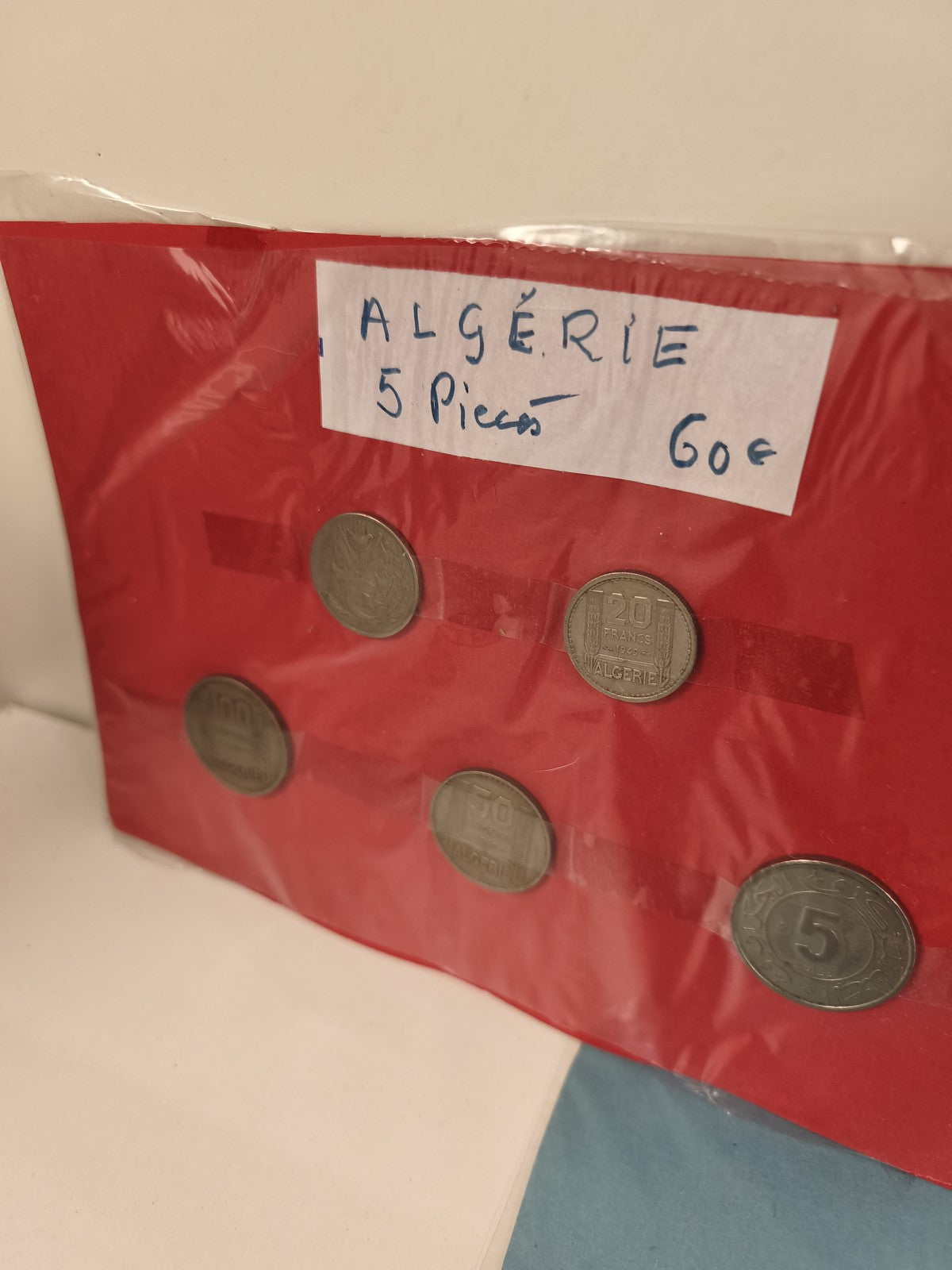 Lot de pièces anciennes Algérie, collection vintage, monnaies diverses état