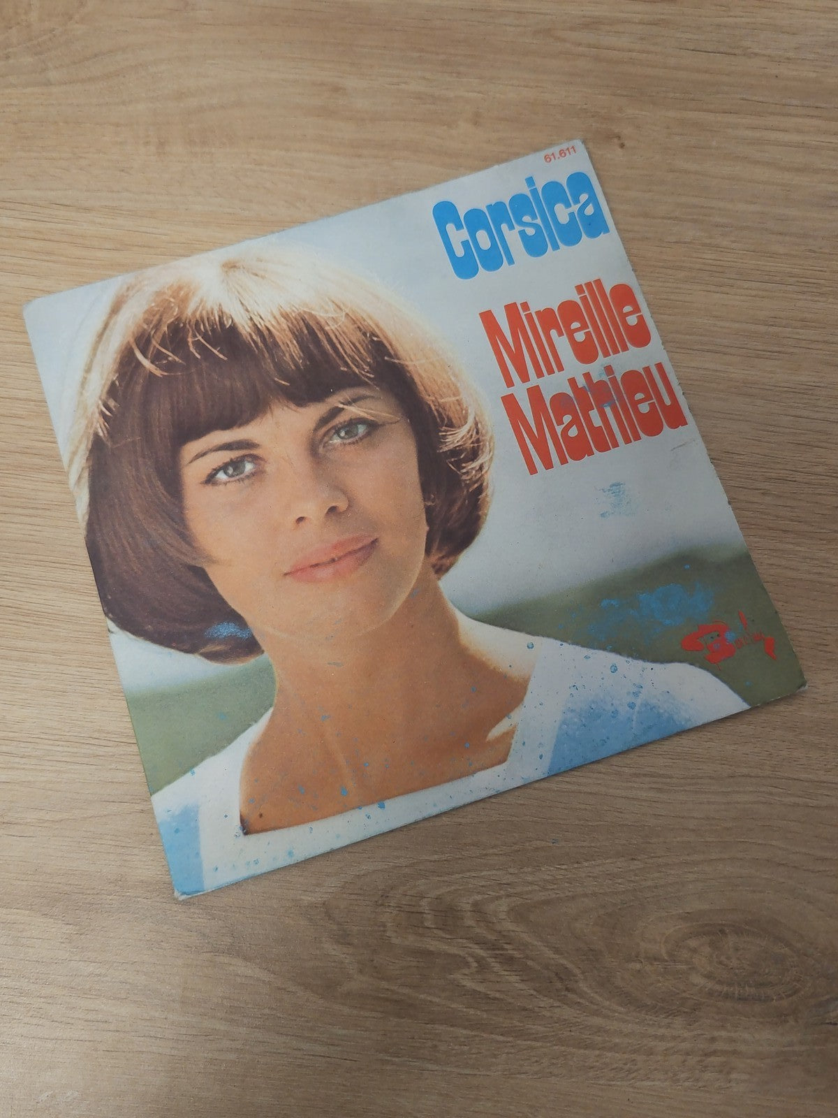 Vintage 45 tours ancien vinyle Mireille Mathieu disque rétro collection chanson