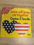 Vinyle 45T Captain & Tennille Love Will Keep Us Together pochette USA c?ur (Ref