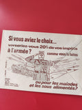 Enveloppe philatélie illustrée message pacifiste armée impôts papier recyclé