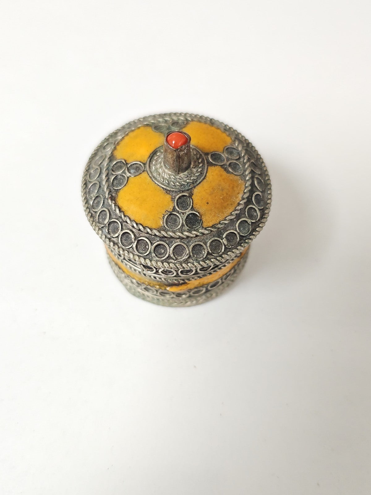 Ancienne boîte à bijoux berbère vintage, coffret rétro de collection, marque Anc
