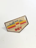 Pin's ancien CGT réparation navale, badge rétro syndicat maritime vintage France