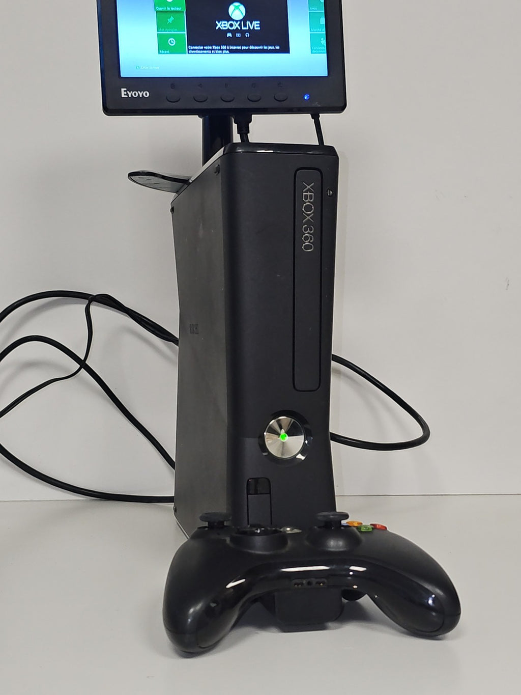 Console Xbox 360 S noire avec boîte d?origine, fonctionne parfaitement, Microsof