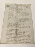 Ancienne lettre manuscrite administrative XIXe, papier timbré 1813, signatures