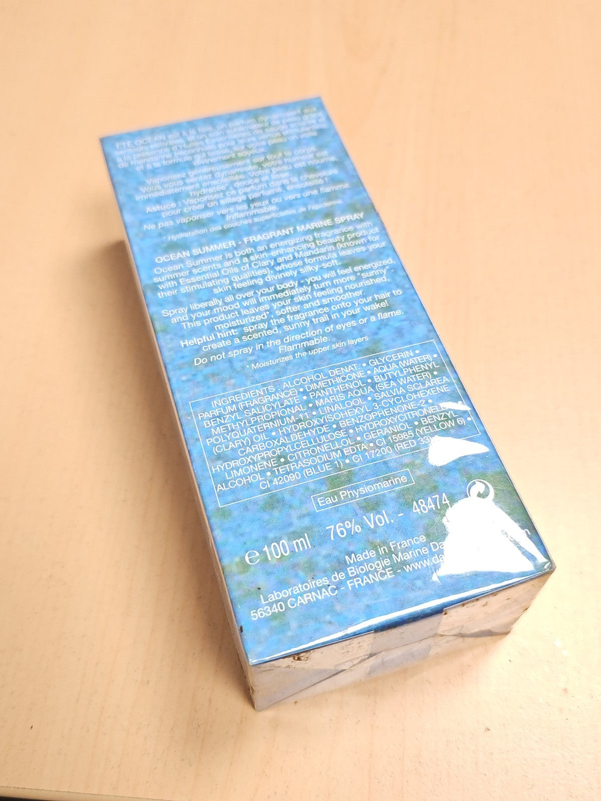 Eau marine parfumante Thé Océan Marine, senteur fraîche, parfum d'ambiance 100ml