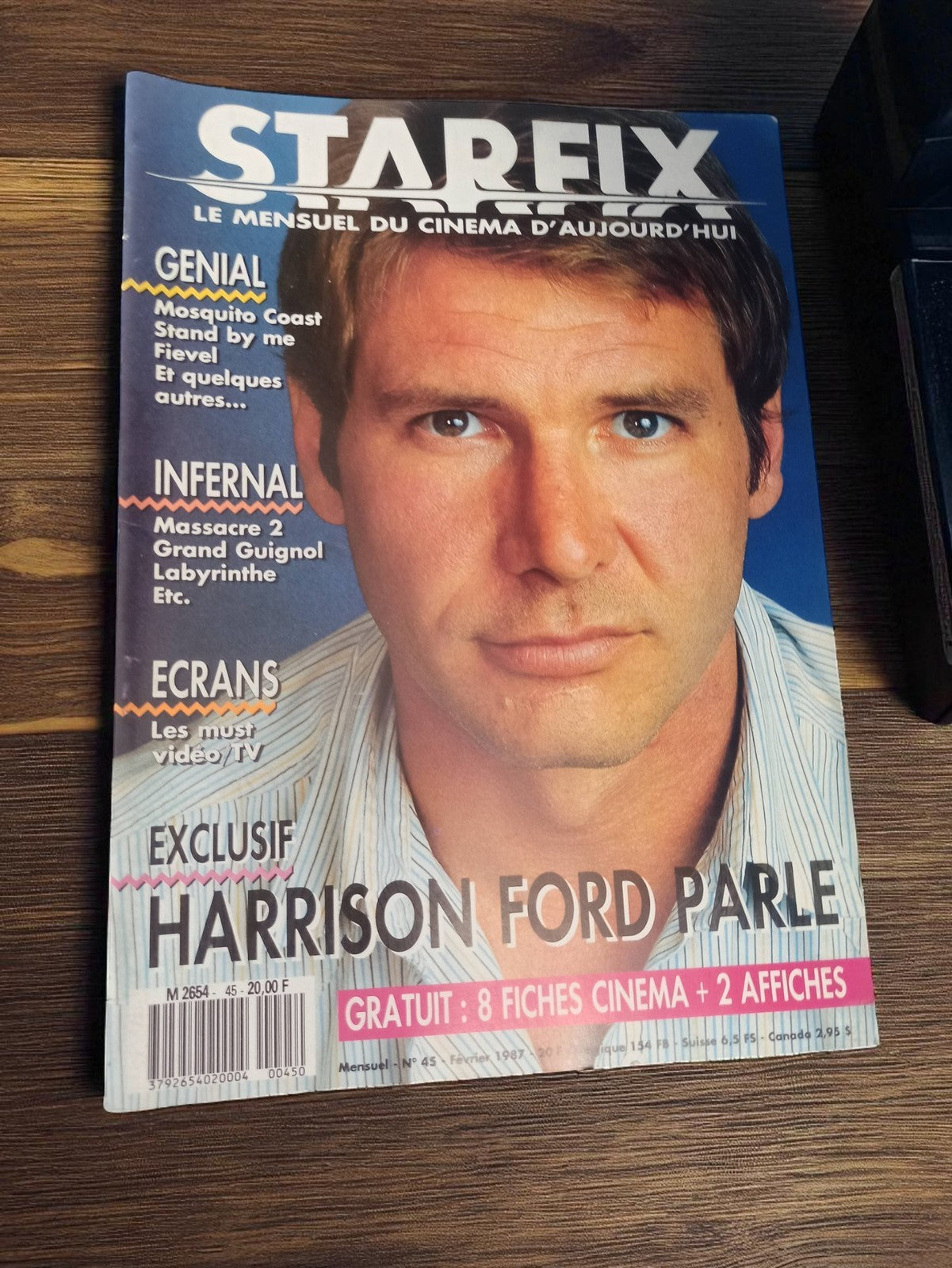 Magazine cinéma Starfix n°45 février 1987 vintage Harrison Ford rétro