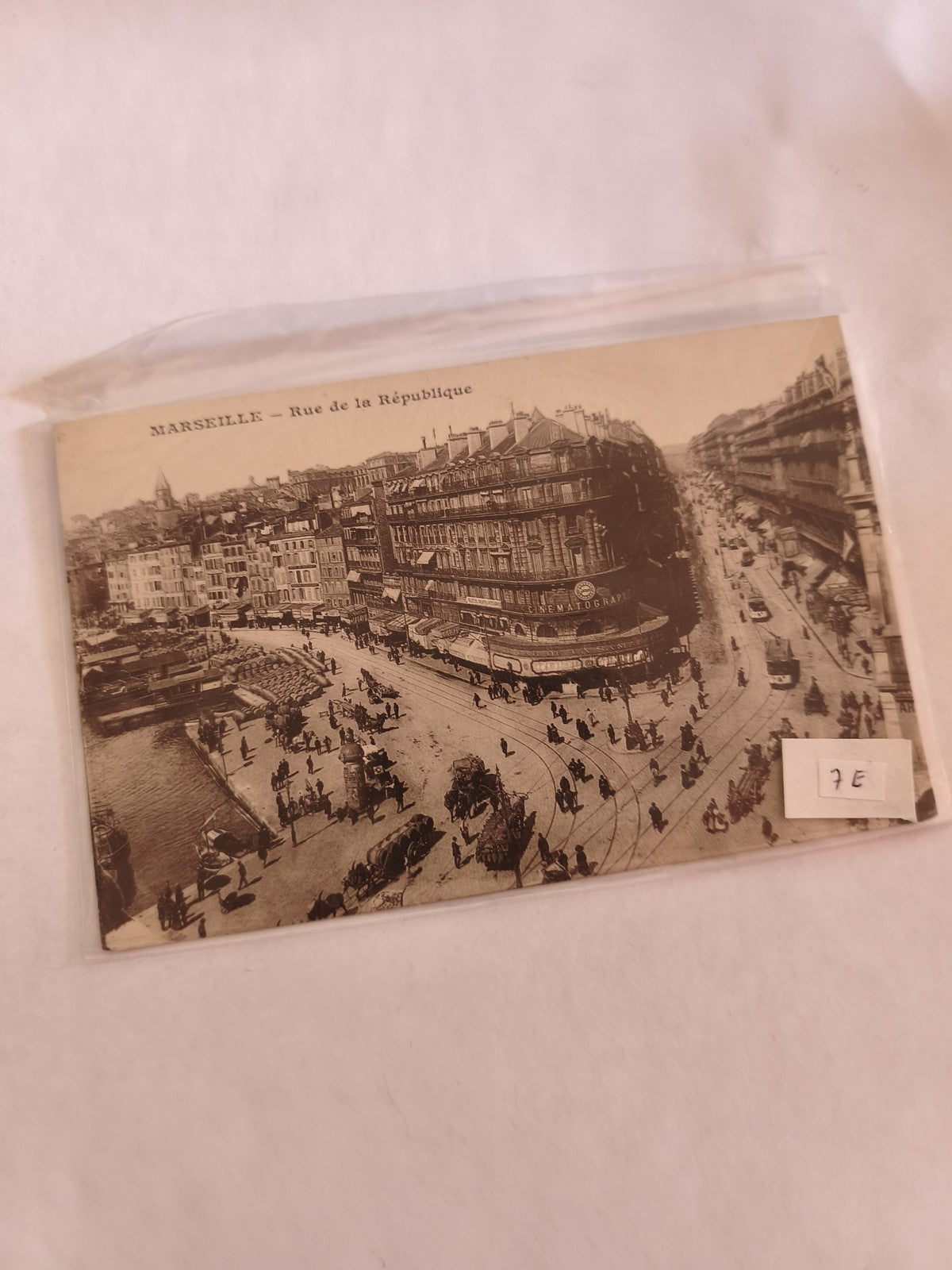 Carte postale vintage ancienne Marseille rue de la République collection rétro F