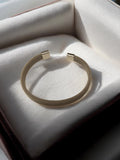 Bracelet jonc vintage aspect doré maille milanaise rétro ancien