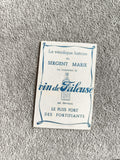 Ancien document publicitaire Vin de Fâleuse fortifiant vintage sérigraphie bleu