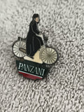 Pin's vintage PANZANI vélo prêtre émail publicitaire ancien (Ref 5)
