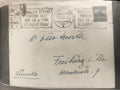 Lettre oblitérée Tchécoslovaquie cachets 1937 philatélie enveloppe timbre