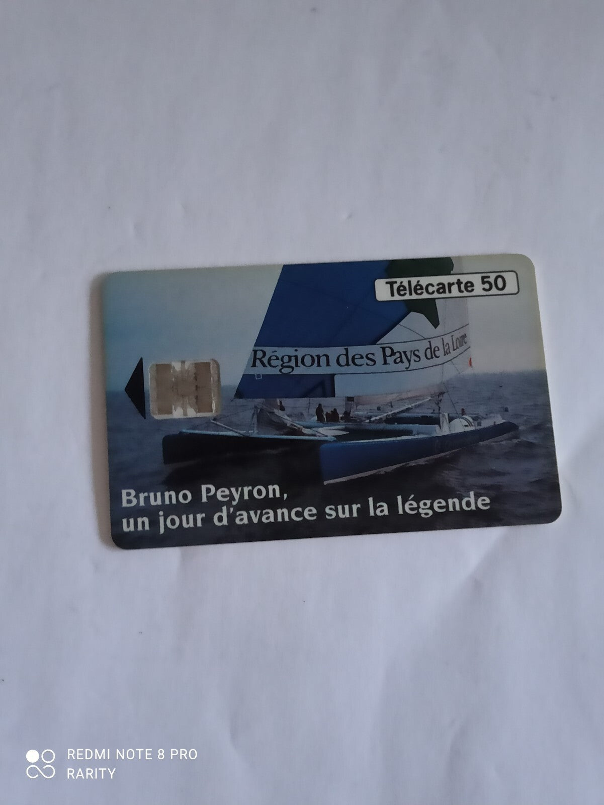 Carte téléphonique vintage 50 unités Pays de la Loire Bruno Peyron voilier