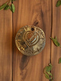 Pendentif vintage métal doré cœur flèche années 50 bijou rétro