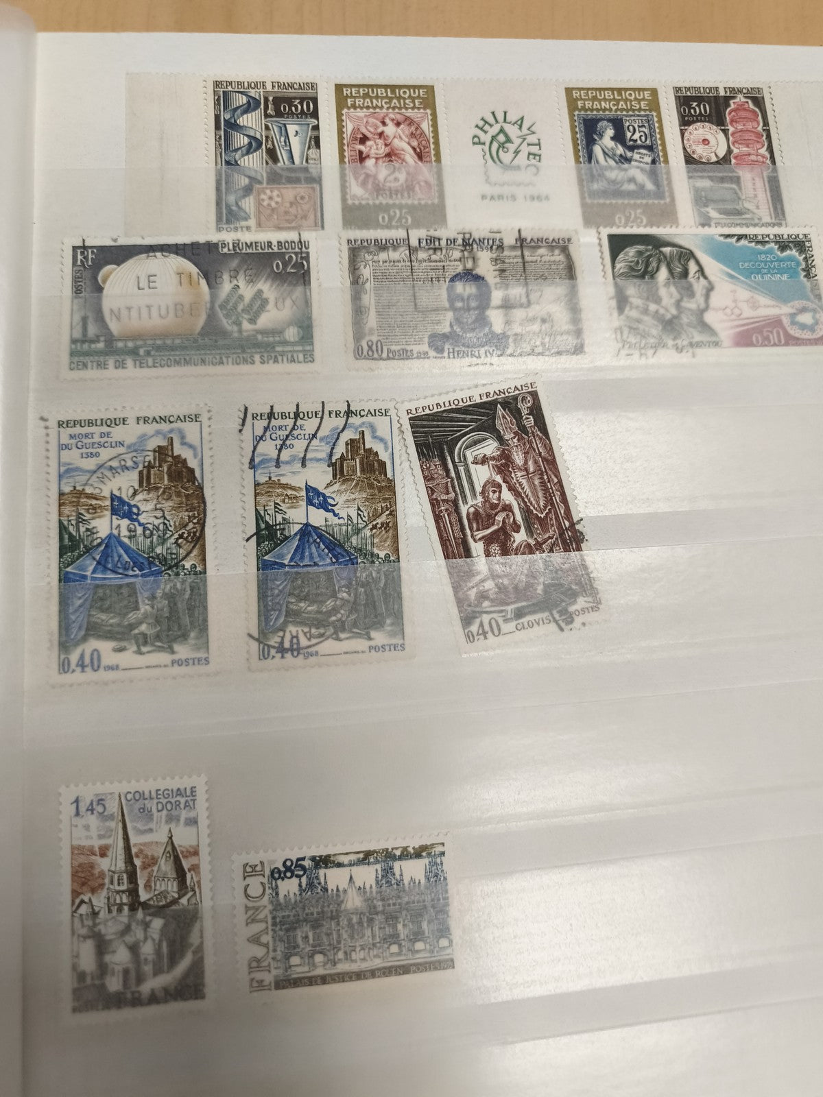 Lot timbres France oblitérés République Française philatélie thèmes historiques