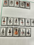 Timbres Espagne COSTUMES RÉGIONAUX et blasons, 5-8 ptas, oblitérés philatélie