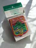 Écusson brodé Gerbier de Jonc vintage, patch souvenir ancien Ardèche