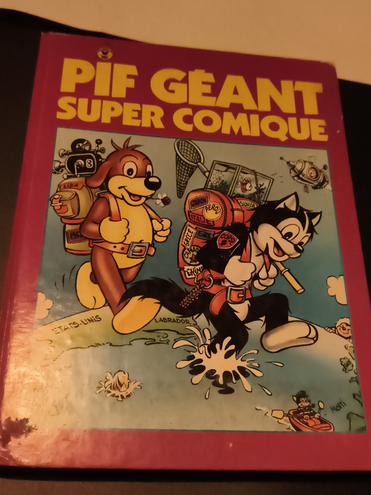 Livre BD Pif Géant Super Comique couverture rigide illustrée Pif et Hercule