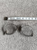 Lunettes anciennes pince-nez ovales métal, vintage monture sans branches