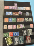 Lot anciens timbres oblitérés Angleterre collection Reine Victoria et Élisabeth
