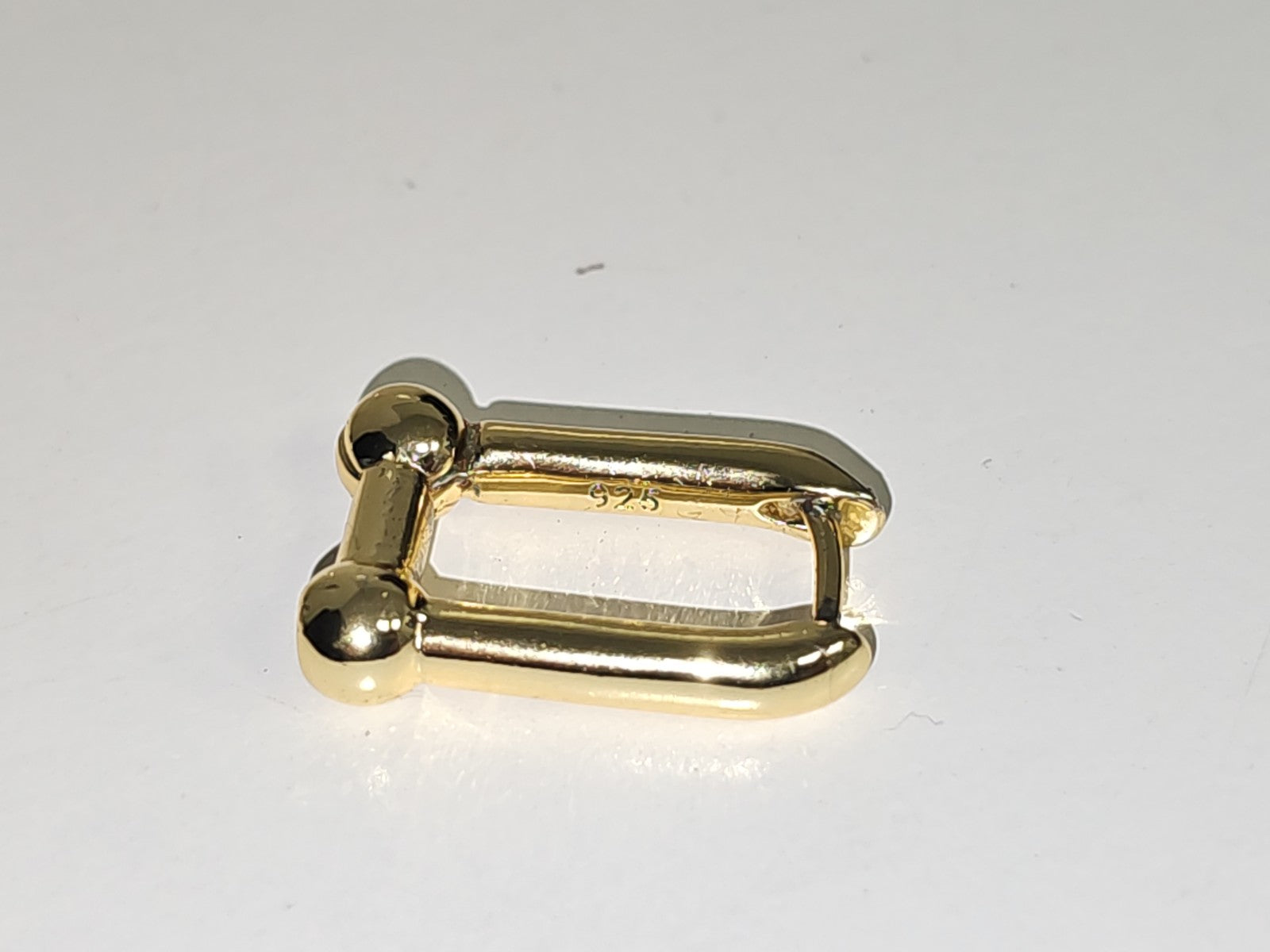 Boucle d?oreille orpheline en vermeil argent et plaqué or, bijou unique femme