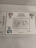 Feuillet CEF UNESCO 1980 Premier Jour timbres sites classés Patrimoine
