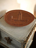 Médaille souvenir Cap Fréhel ancienne – pièce frappée ovale cuivre – Bretagne