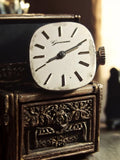 Mouvement montre mécanique Garonne vintage cadran blanc à restaurer