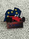 Pin's vintage SOFIREC Formule 1 drapeau européen auto sport ancien (Ref 2)