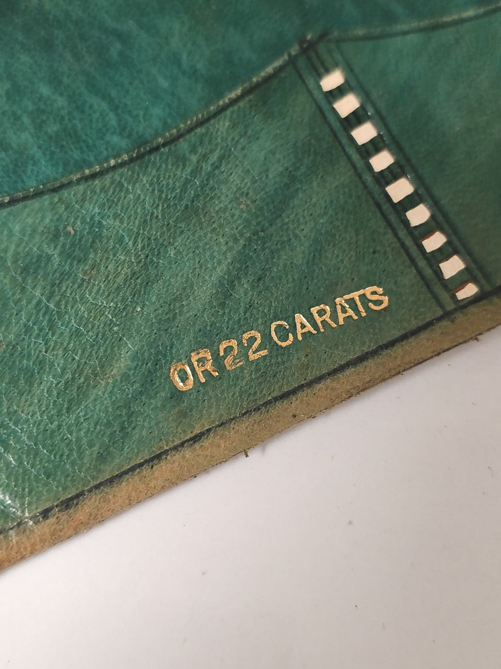 Vintage grand portefeuille ancien plaqué or 22 carats accessoire rétro collectio
