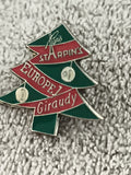 Pin's vintage sapin ARPIN'S Europe Giraudy Paris émaillé vert rouge années 90