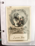 Carte postale ancienne Joyeuse Fête illustrée femme fleurs début XXe CPA