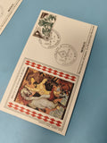 Enveloppe FDC Monaco Hercule et les cavales de Diomède timbre Croix-Rouge