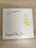 Vinyle 45T Léopold Nord & Vous C'est l'amour pochette dessinée jaune
