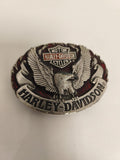 Boucle de ceinture Harley-Davidson vintage aigle relief métal ancien biker