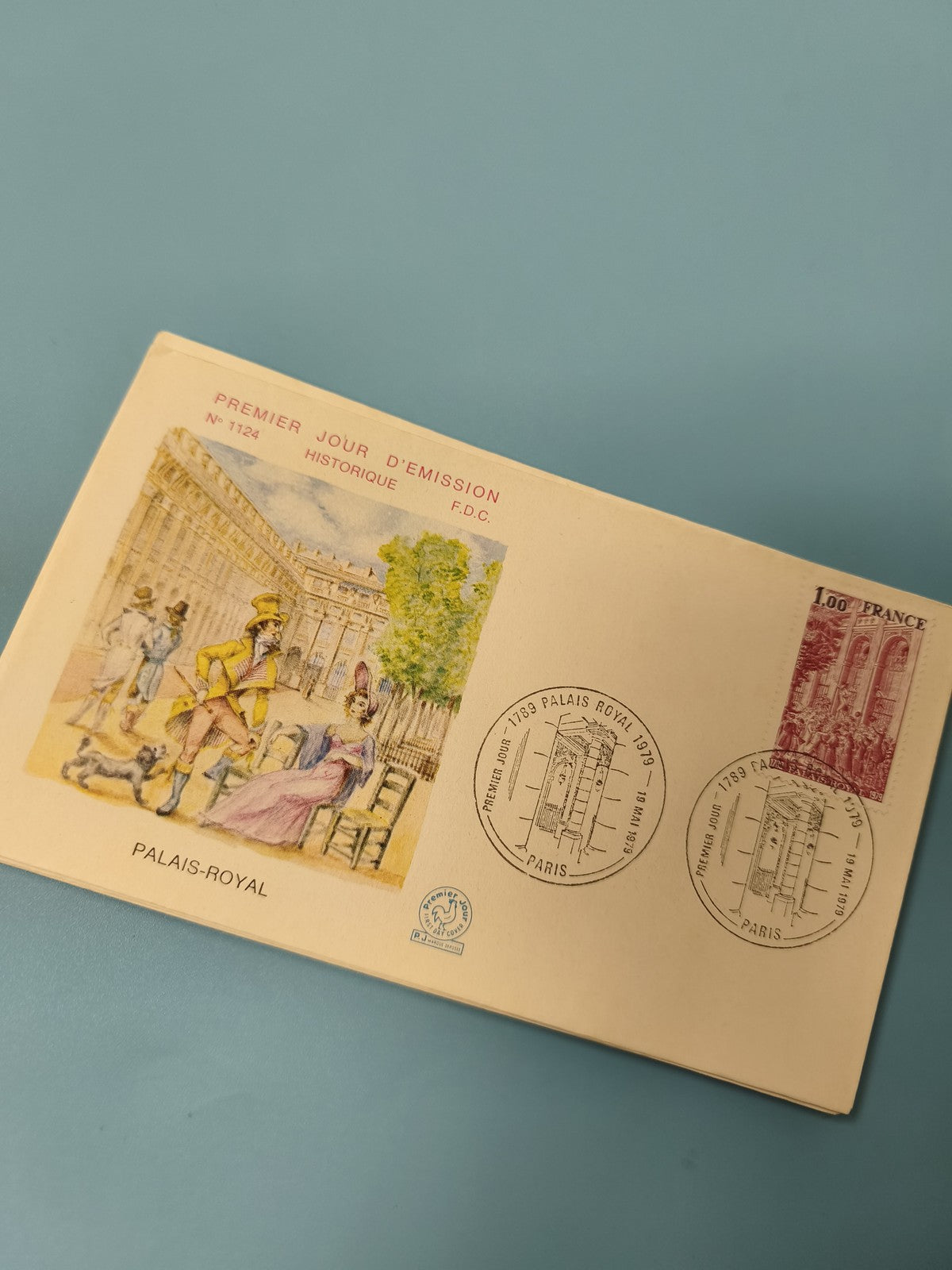 Enveloppe FDC Premier Jour d'Émission Palais-Royal Paris timbre 1,00 FR