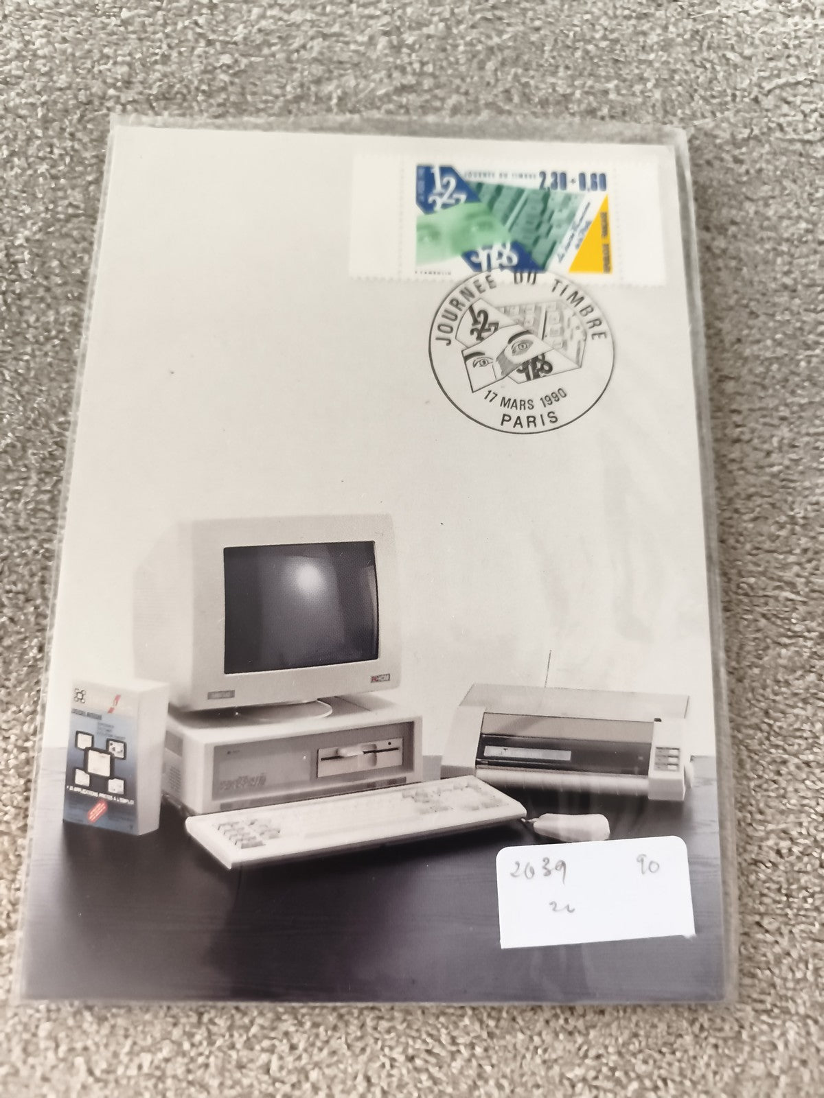Lettre premier jour informatique 1980 Paris Journée du Timbre ancien philatélie