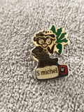 Pin's vintage S' Michel mascotte publicitaire émaillé ancien années 90 (Ref 5)