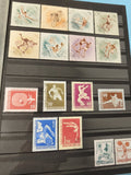 Lot anciens timbres oblitérés Hongrie Magyar sports années 50-60 philatélie