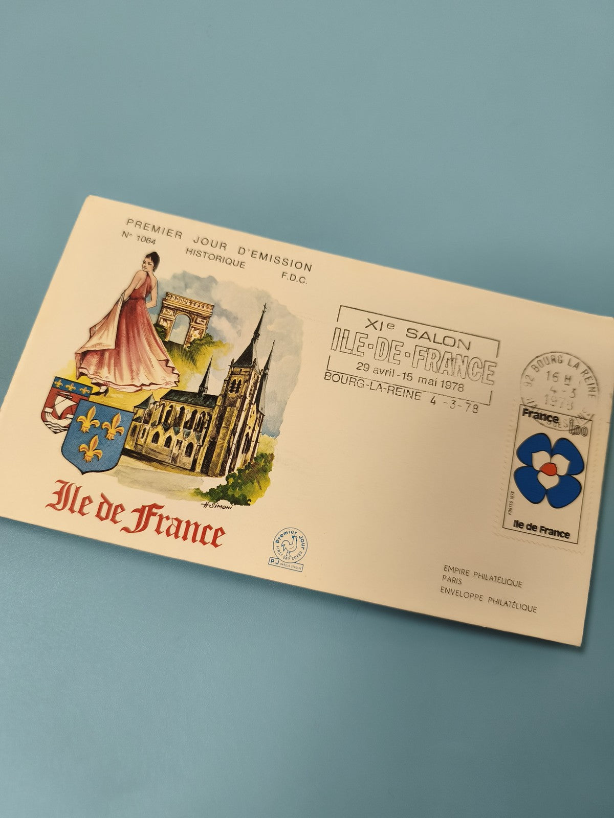 Enveloppe premier jour d?émission FDC Ile-de-France illustrée, timbre 1978