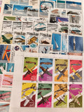 Timbres aviation avions oblitérés thématique aéronautique philatélie lot
