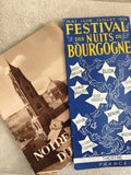 Brochure Festival Nuits de Bourgogne 1954 + Notre-Dame photo, philatélie