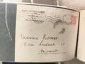 Lettre ancienne oblitérée Marseille Capucines timbre rouge philatélie France