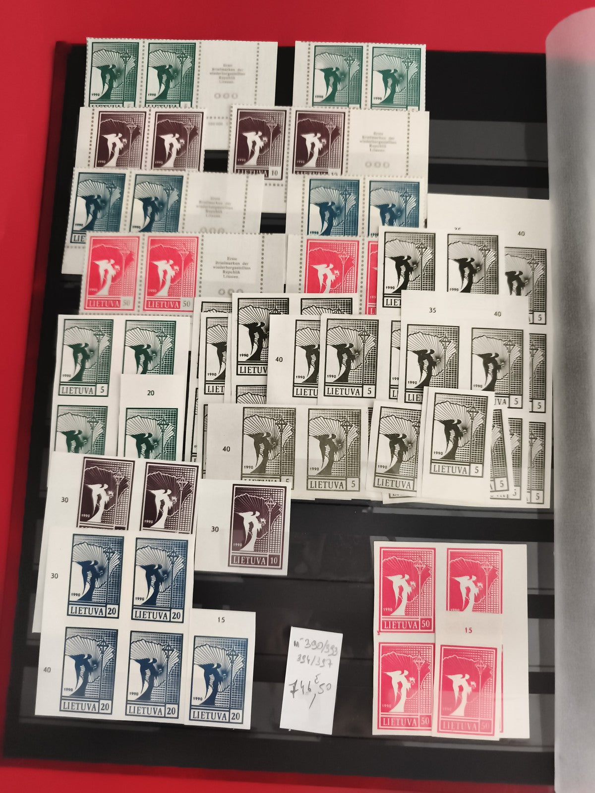 Timbres Lituanie 1990 LIETUVA Neufs Bloc Divers Couleurs Philatélie
