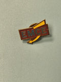 Vintage pin's EMCE ancien, émaillé, flèche jaune, collection rétro